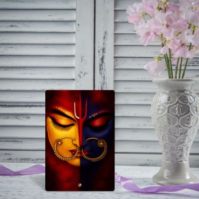 Maa Durga Tabletop Photo Frame With Stand Indian Traditional Home Decor Puja room, Bedroom, Office Table Decor Blessing Gift Religious Gift Items